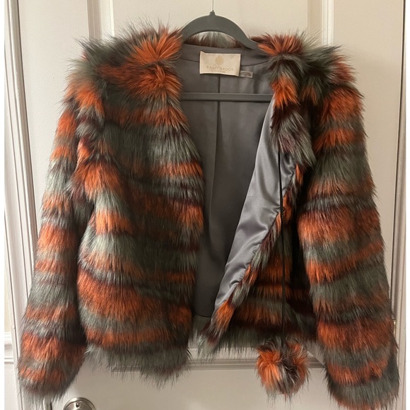 Ramy Brook Krissy Faux Fur Jacket- Large - Picture 5 of 9